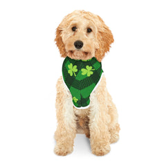 Plaid with Shamrocks Print Dog Hoodie for St. Patrick's Day