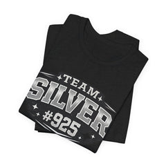 Team Silver #925 T‑Shirt — Vintage Sports Shield Tee - BP Jewelry