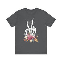 Bone Fingers w Flowers - Halloween T-Shirt