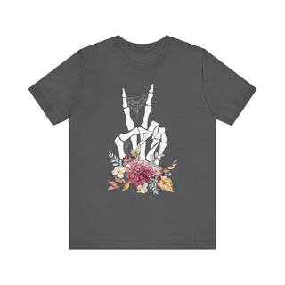 Bone Fingers w Flowers - Halloween T-Shirt