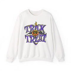 Halloween 'Trick or Treat' Crewneck Sweatshirt — Retro Candy Graphic