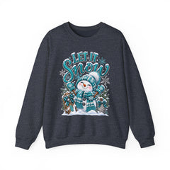 Let It Snow Snowman Crewneck Sweatshirt — Cozy Holiday Winter Pullover