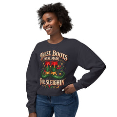 Festive Crewneck Comfort Colors Sweatshirt: Holiday Cheer, Christmas Gift, Cozy Wear, Funny Xmas Apparel,