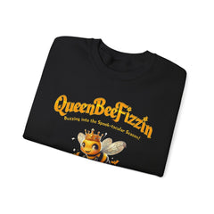 Fall Queen Bee Crewneck Sweatshirt - Halloween Pumpkin Design