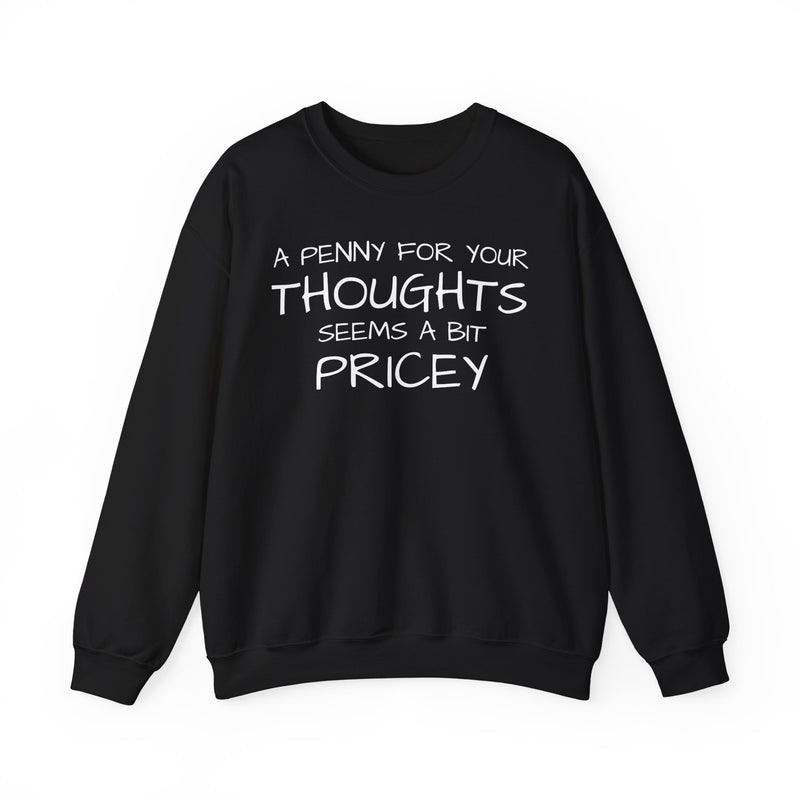 Sweatshirt Funny - Penny for Your Thoughts Design