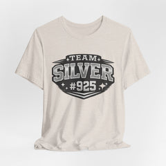 Team Silver #925 T‑Shirt — Vintage Sports Shield Tee - BP Jewelry