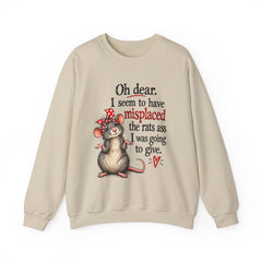 Sarcastic Crewneck Sweatshirt - Don’t Give A Rats Ass