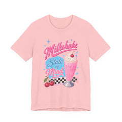 Milkshake State of Mind T-Shirt — Retro Diner Cherry Milkshake Tee