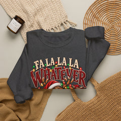 'Fa La La La Whatever' Cute Sleepy Reindeer Christmas Sweatshirt