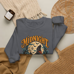 Midnight Howl Club Sweatshirt — Moonlit Wolves Graphic Crewneck