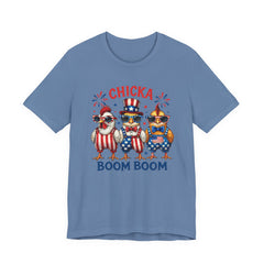 Chicka Boom Boom Patriotic Chickens Tee - 4th of July USA Shirt