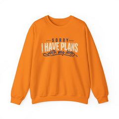 "Sorry I Have Plans With My Dog" Cozy Dog Lover Crewneck Sweatshirt