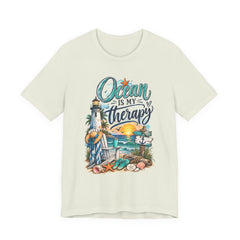 Ocean Is My Therapy T-Shirt — Beach Lighthouse Sunset Tee