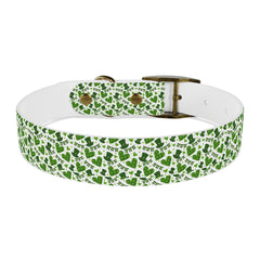 Dog Collar - Green Leprechaun Hats and Green Hearts Design