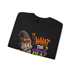 Halloween Cat 'What the Hex?' Crewneck Sweatshirt