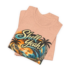 Shell Yeah! Turtle Graphic Tee — Tropical Beach Surf T-Shirt