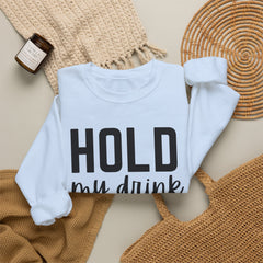 "Hold My Drink, I Gotta Pet This Dog" Unisex Heavy Blend™ Crewneck Sweatshirt