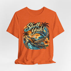 Shell Yeah! Turtle Graphic Tee — Tropical Beach Surf T-Shirt