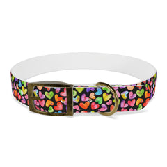 Dog Collar- Rainbow Hearts