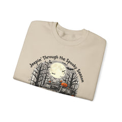 Spooky Adventure Sweatshirt - Jeepin' Through the Spooky Season, Unisex Crewneck, Fall Apparel, Halloween Gift, Cozy Halloween Wear