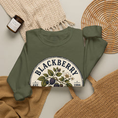 Blackberry Picking Club Crewneck Sweatshirt — Vintage Fruit Patch Design