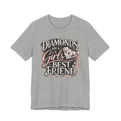 Diamonds Are a Girl's Best Friend T-Shirt – Retro Script Diamond Graphic Tee