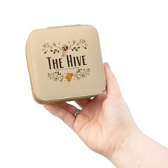 Compact 'Time To Hive' Jewelry Travel Case – Portable Ring & Earring Organizer