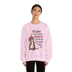Sarcastic Crewneck Sweatshirt - Don’t Give A Rats Ass