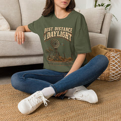 Dust, Distance & Daylight T-Shirt — Vintage Windmill Graphic Tee for Outdoor Lovers- Southern Heritage