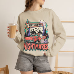Nightmares Retro Movie Crewneck Sweatshirt- Halloween Vibes