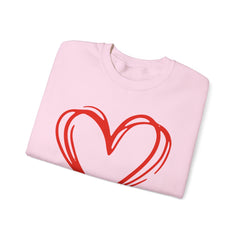 Hand Drawn Heart  - Valentine's Day Sweatshirt