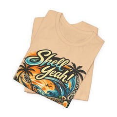 Shell Yeah! Turtle Graphic Tee — Tropical Beach Surf T-Shirt