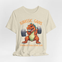 Jurassic Gains- Fitness T-shirt for Gym Workouts