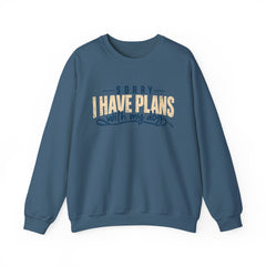 "Sorry I Have Plans With My Dog" Cozy Dog Lover Crewneck Sweatshirt