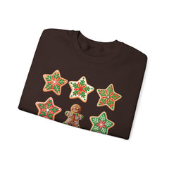 Festive Gingerbread Sweatshirt, Holiday Crewneck, Christmas Gift, Cozy Sweatshirt, Unisex Casual Wear