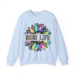 “Mom Life” Vintage Cool Life Flower Crewneck Sweatshirt