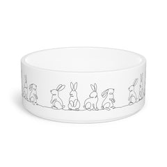 Cute Bunny Easter Pet Bowl - Stylish and Playful Design for Animal Lovers
