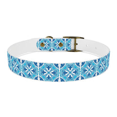 Dog Collar- Blue Mexican Talavera Tile Print