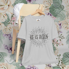 He Is Risen Unisex Short Sleeve Tee - Easter Celebration Shirt
