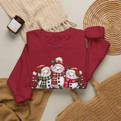 Winter is Better with Friends - Snowmen Crewneck Sweatshirt, Cozy Christmas Apparel, Holiday Festive Sweatshirt