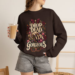“Drop Dead Gorgeous” Gothic Hand Illustration w/rings- Jewelry Reveals