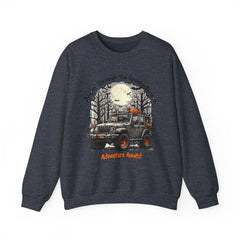 Spooky Adventure Sweatshirt - Jeepin' Through the Spooky Season, Unisex Crewneck, Fall Apparel, Halloween Gift, Cozy Halloween Wear