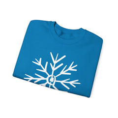 Cozy Snowflake Crewneck Sweatshirt for All Seasons |Hand drawn, Lounging, Holidays, Snow