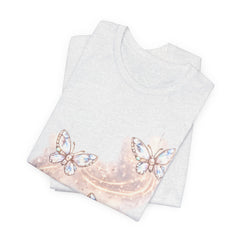 Butterfly Sparkle Tee — Pastel Crystal Butterflies Graphic T-Shirt