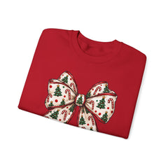 Christmas Bow Crewneck Sweatshirt — Festive Holiday Bow Sweatshirt