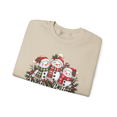 Winter is Better with Friends - Snowmen Crewneck Sweatshirt, Cozy Christmas Apparel, Holiday Festive Sweatshirt
