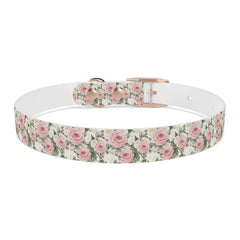 Dog Collar- White and Pink Roses