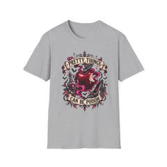 ‘Pretty Things Can Be Poison' Gothic Apple Graphic Tee- Poison Apple