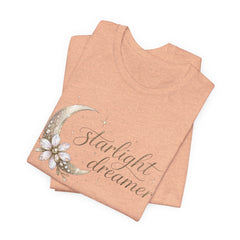 Starlight Dreamer Tee — Moon & Floral Graphic Shirt