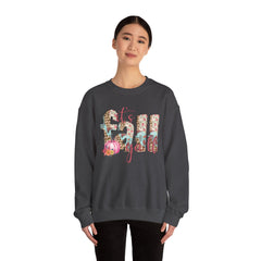 Cozy It’s Fall Y’all Sweatshirt with Floral Design, Perfect for Autumn Style, Thanksgiving Gift, Casual Wear, Seasonal Comfort